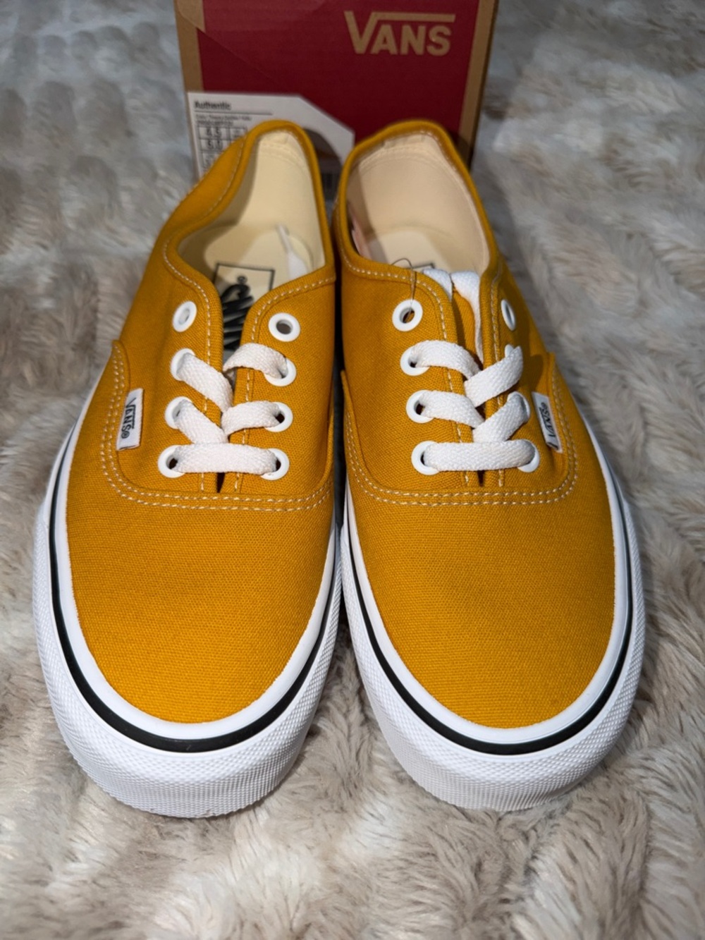 Vans Authentic Canvas Sneakers in Mustard